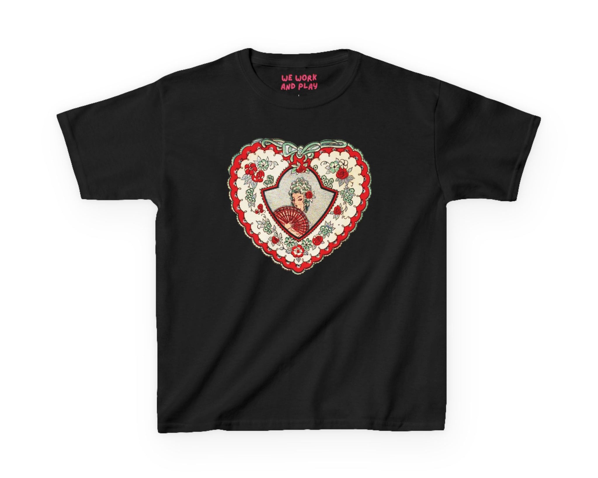 [doily] baby tee - black