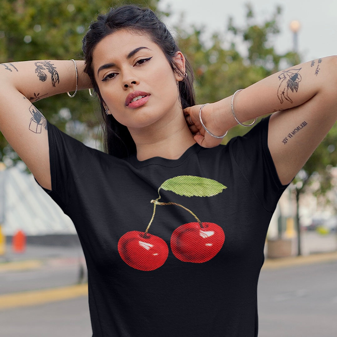 cherry baby tee