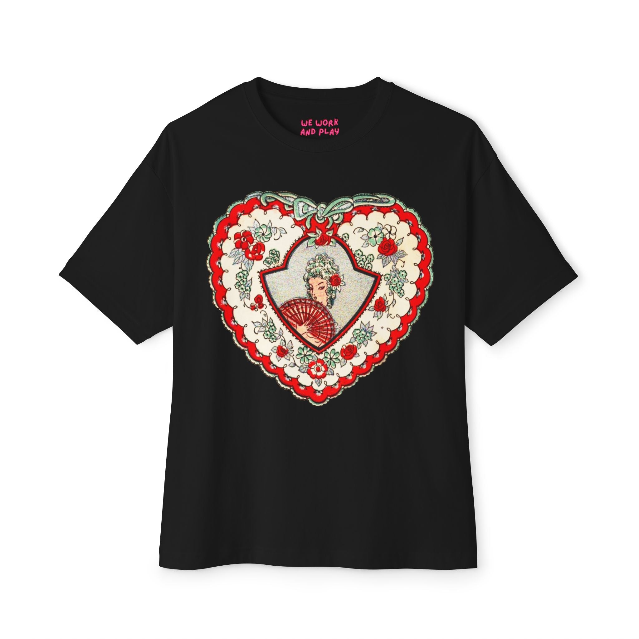 doily oversized tee [black]