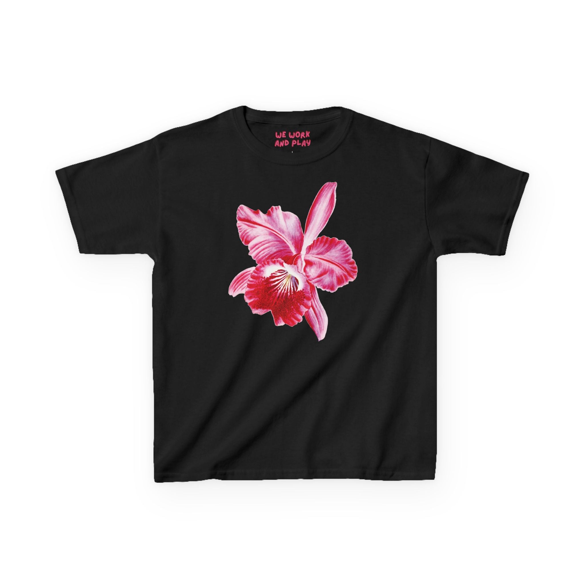 [orchid] baby tee - black