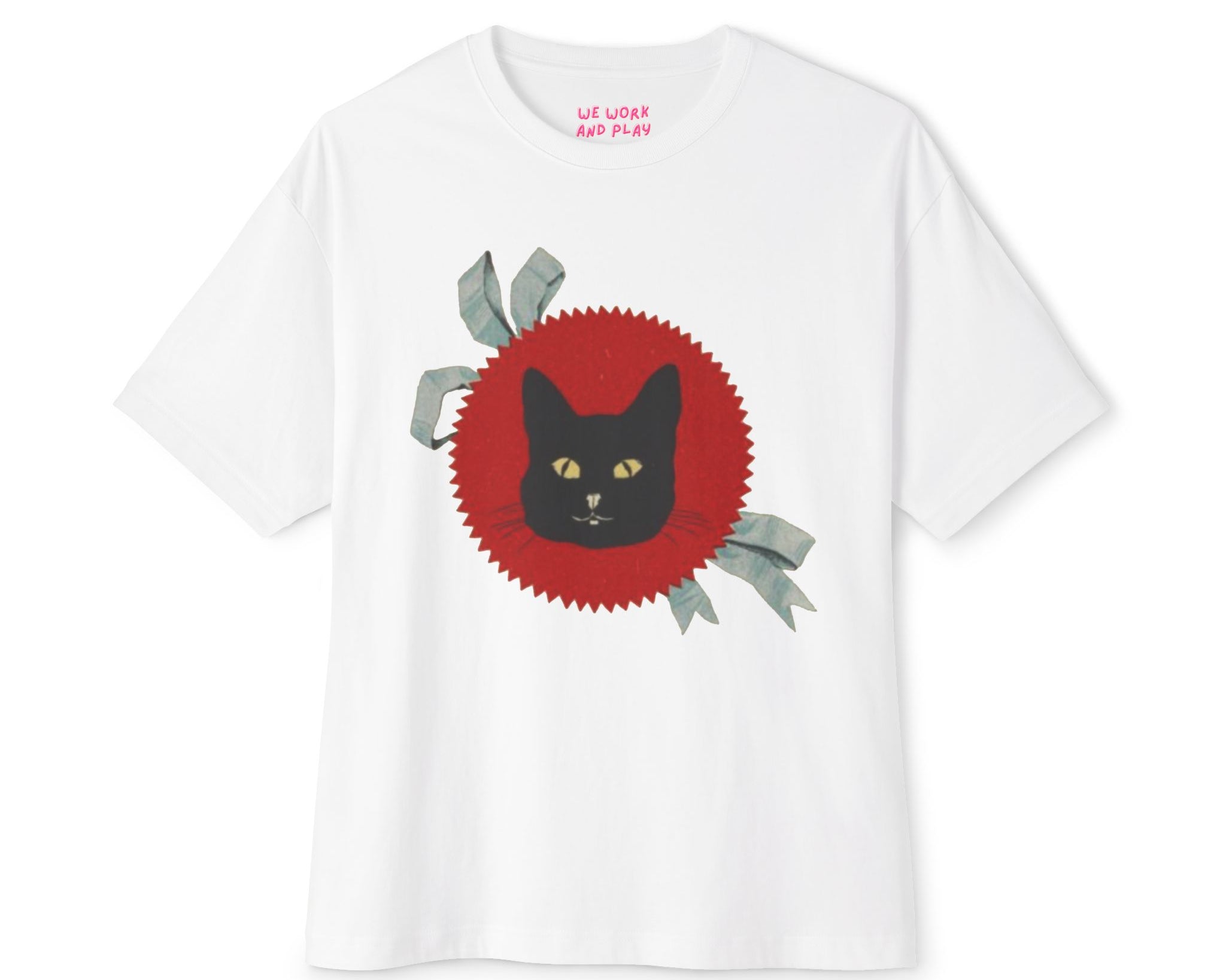 [black cat] oversized tee