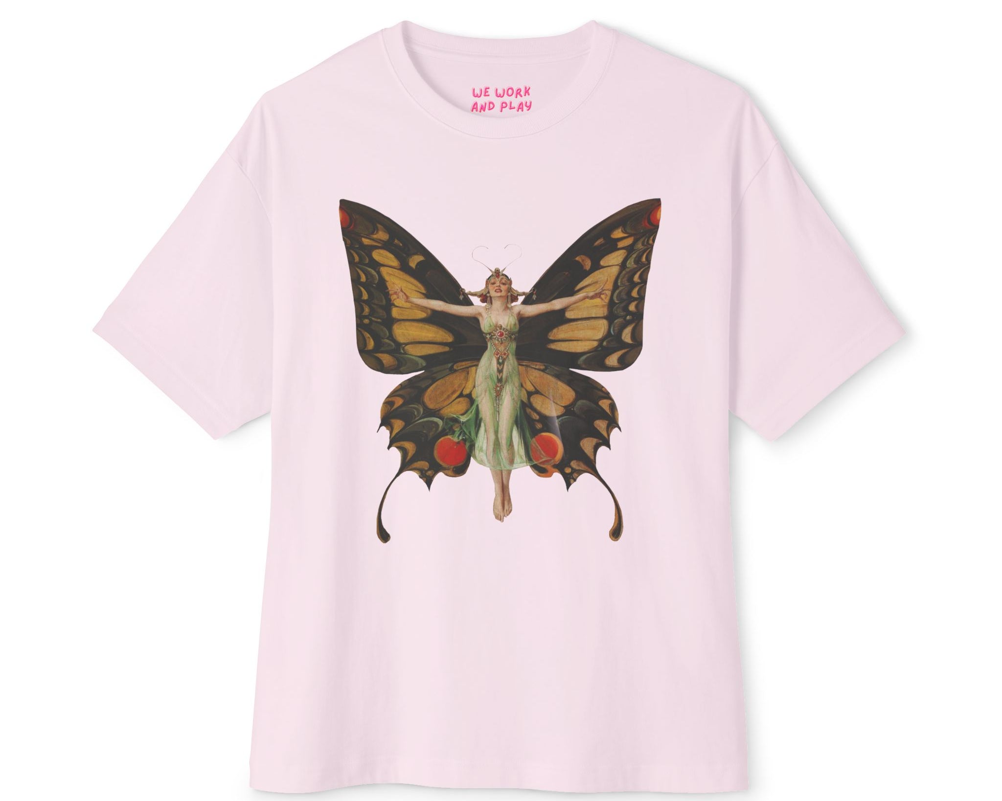[butterfly queen] oversized tee - pink