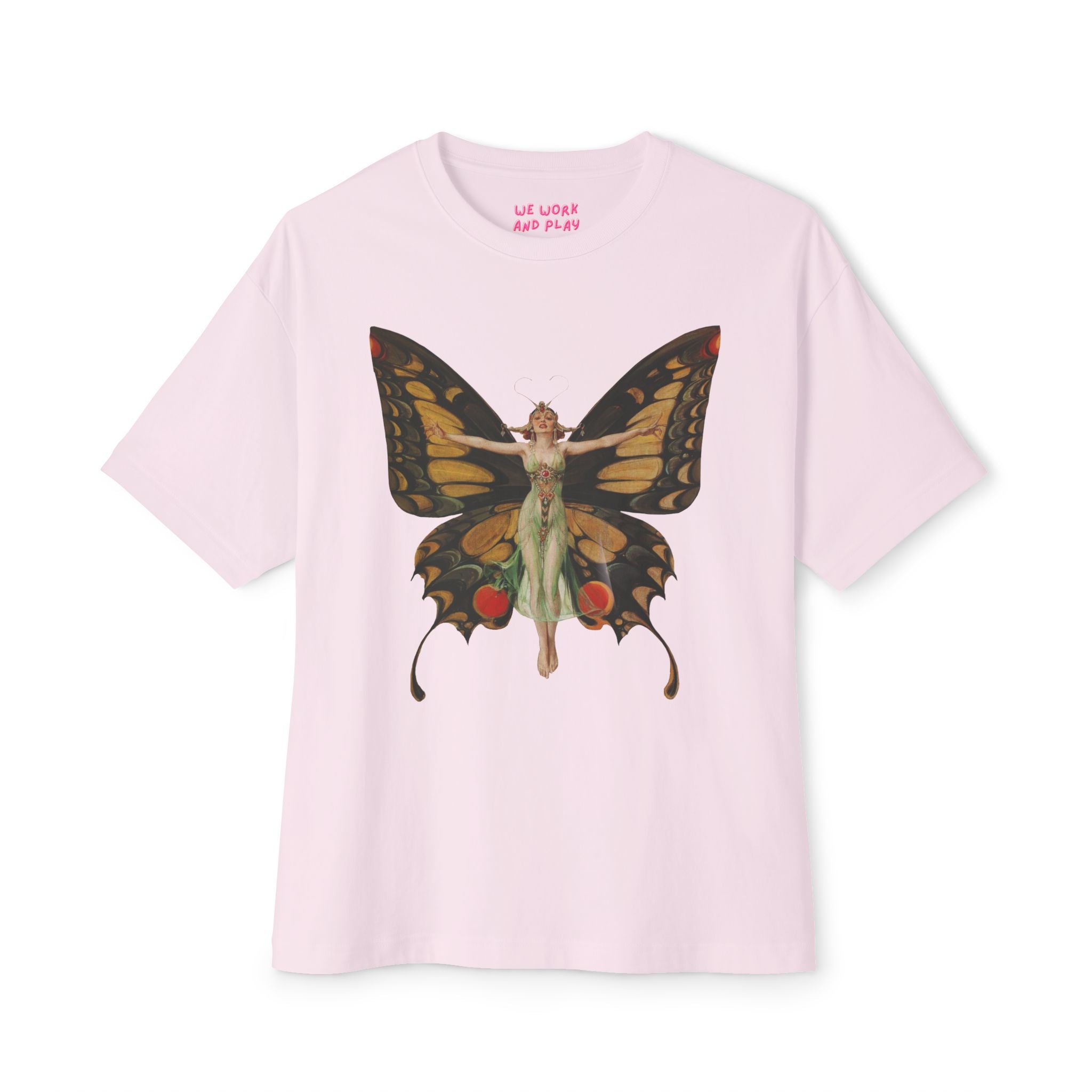 [butterfly queen] oversized tee - pink