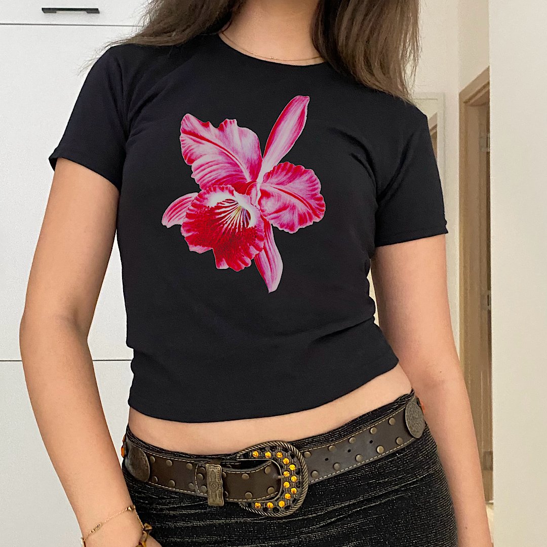 orchid baby tee